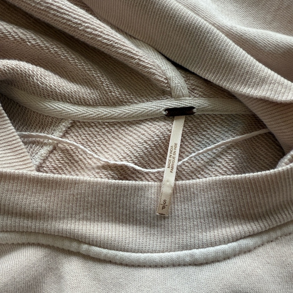 Free People Sweet Streets Muted Pink Tunic Style Hoodie Size Small - Picture 9 of 10